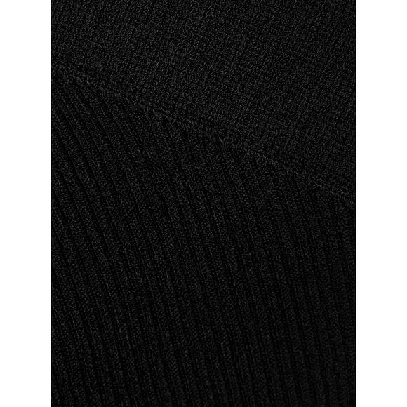 Gauge81 Black Ribbed Knit Soria One Shoulder Mini Dress Size Small - Picture 10 of 10